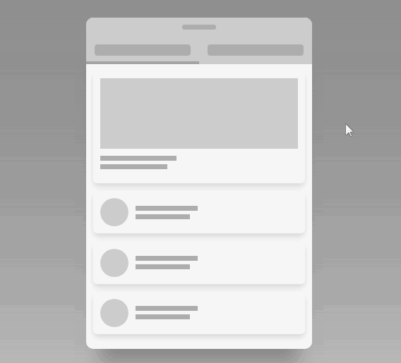 Mockup example in frame mobile